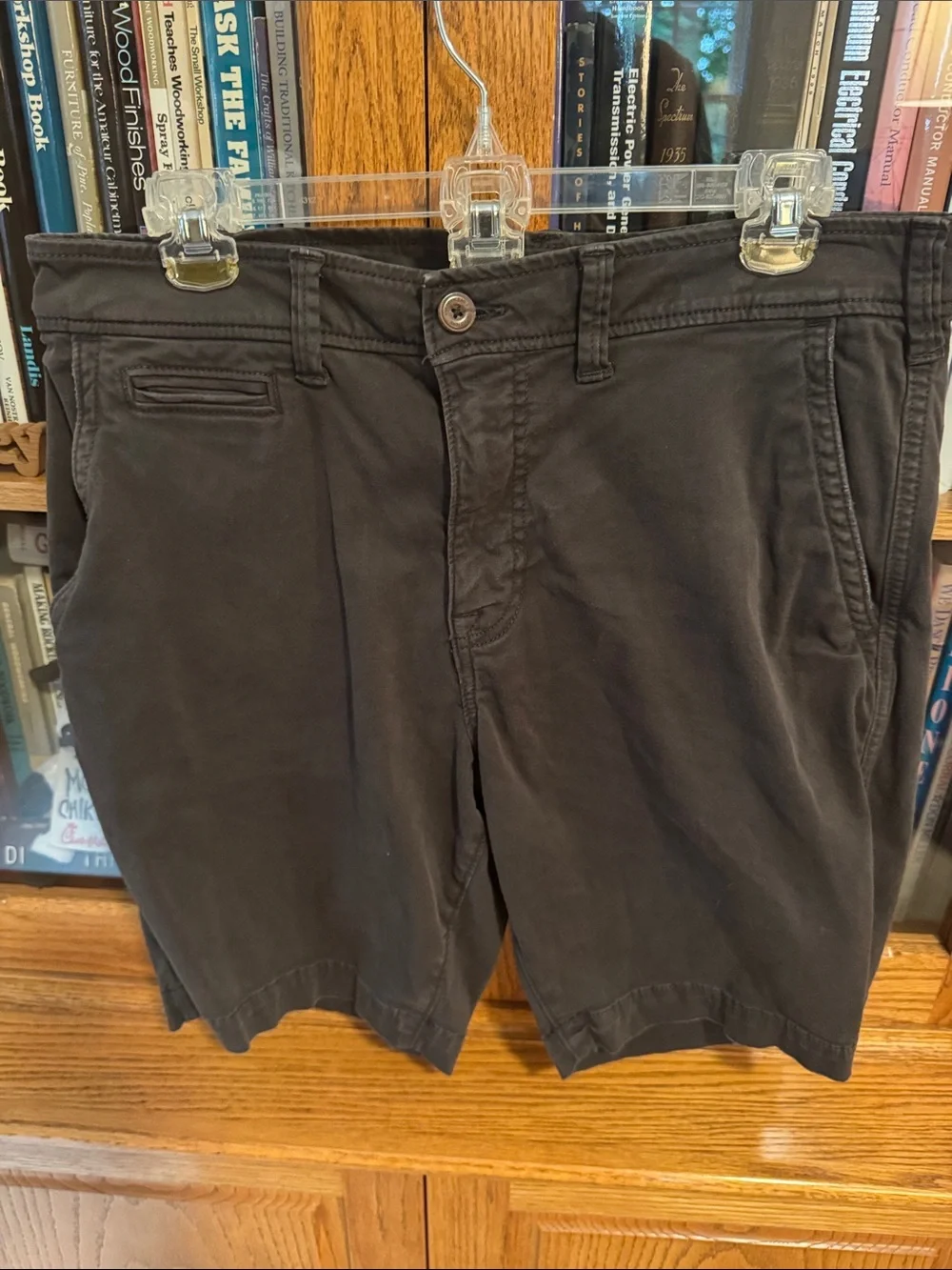 American Eagle Outfitters Black Flat-Front Men's Shorts